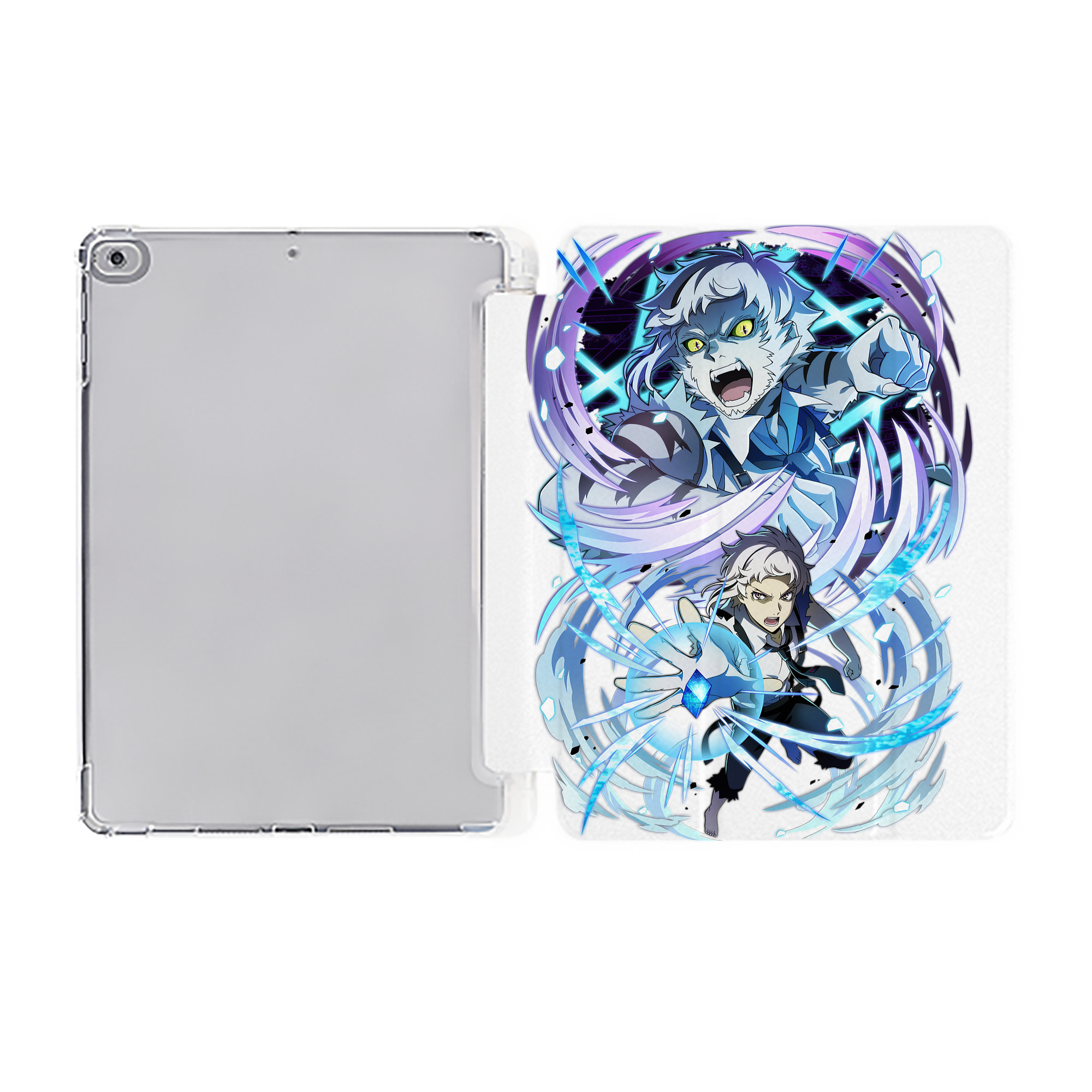 （画像用） 文豪ストレイドッグス Bungo Stray Dogs IPad ケース ペン収納付き 三つ折りスタンド PUレザー×シリコン 対応機種9.5/10.5/10.9インチ